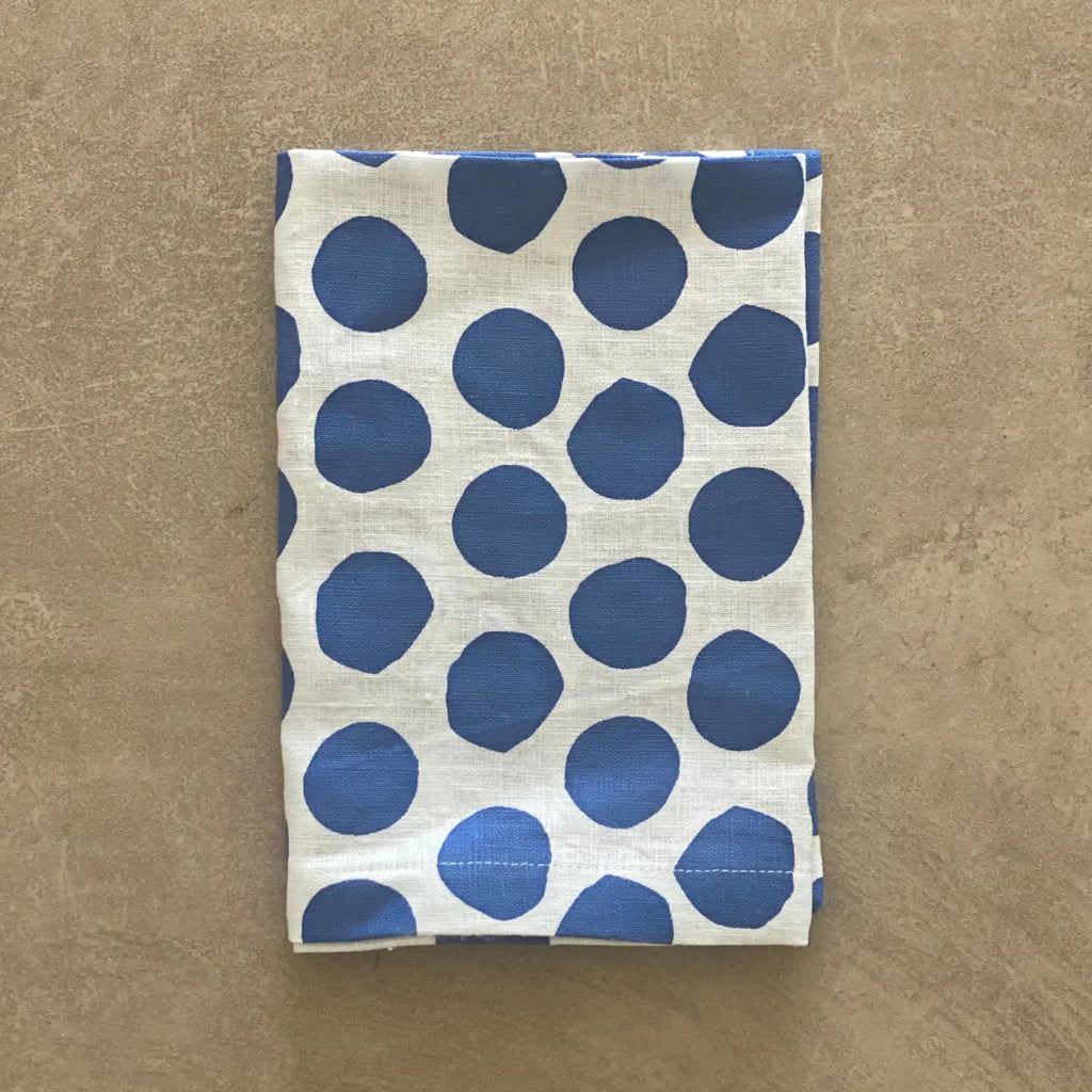 Navy Polka Dot Napkins - Set of four