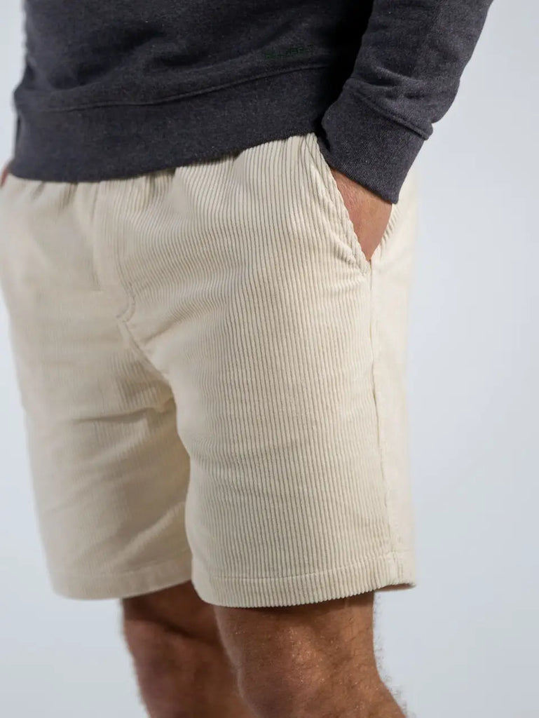 Ivory Corduroy Shorts