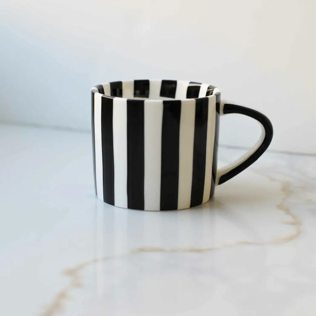 Black Stripey Mug