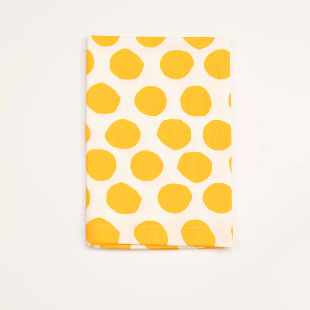 Yellow Polka Dot Napkins - Set of four