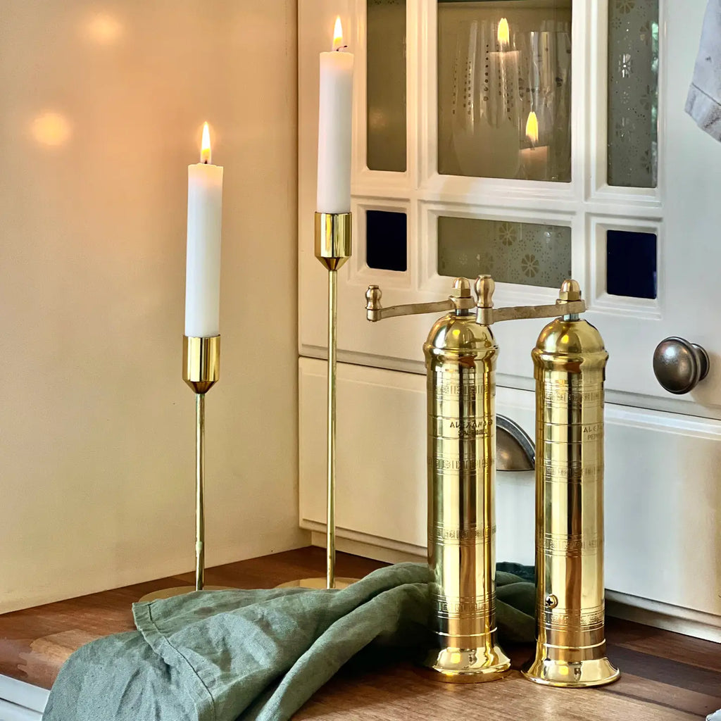 The Original Alexander Mills Brass 8" Salt Grinder