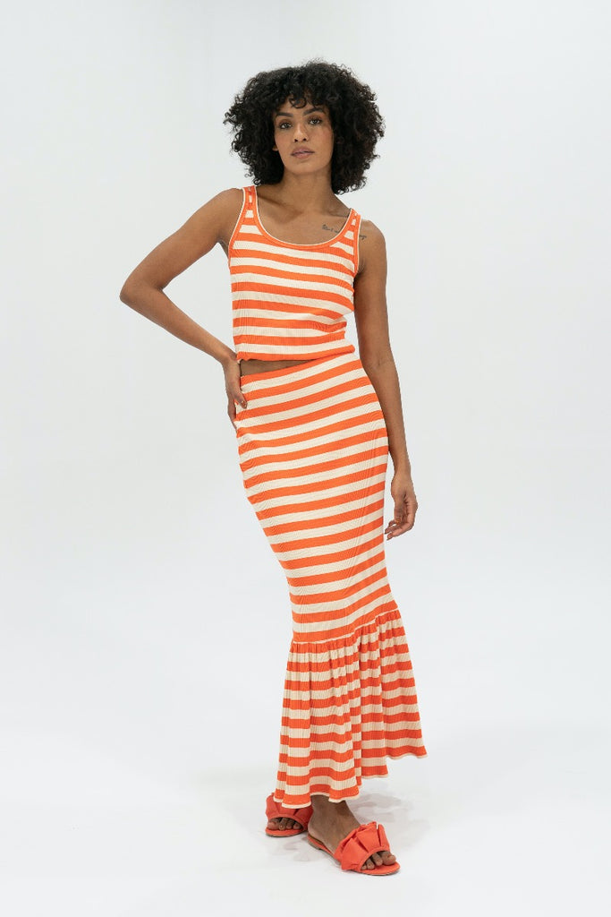 Soda Stripe Set - Tangerine