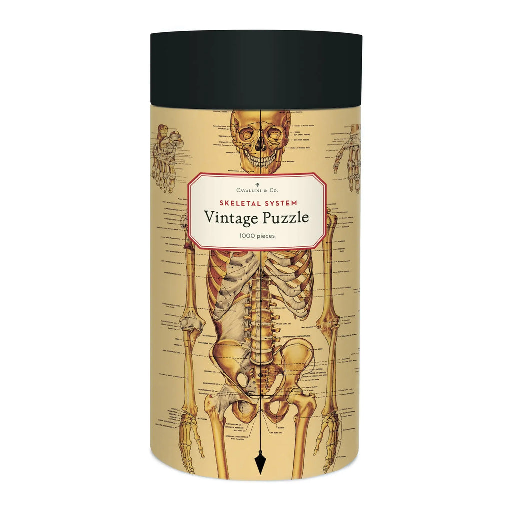 Cavallini Vintage Skeletal System Puzzle - 1000 pc
