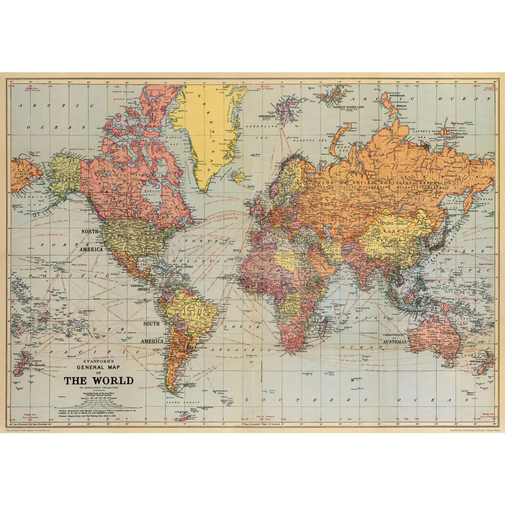 Cavallini World Map