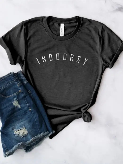 Indoorsy T-Shirt - Charcoal