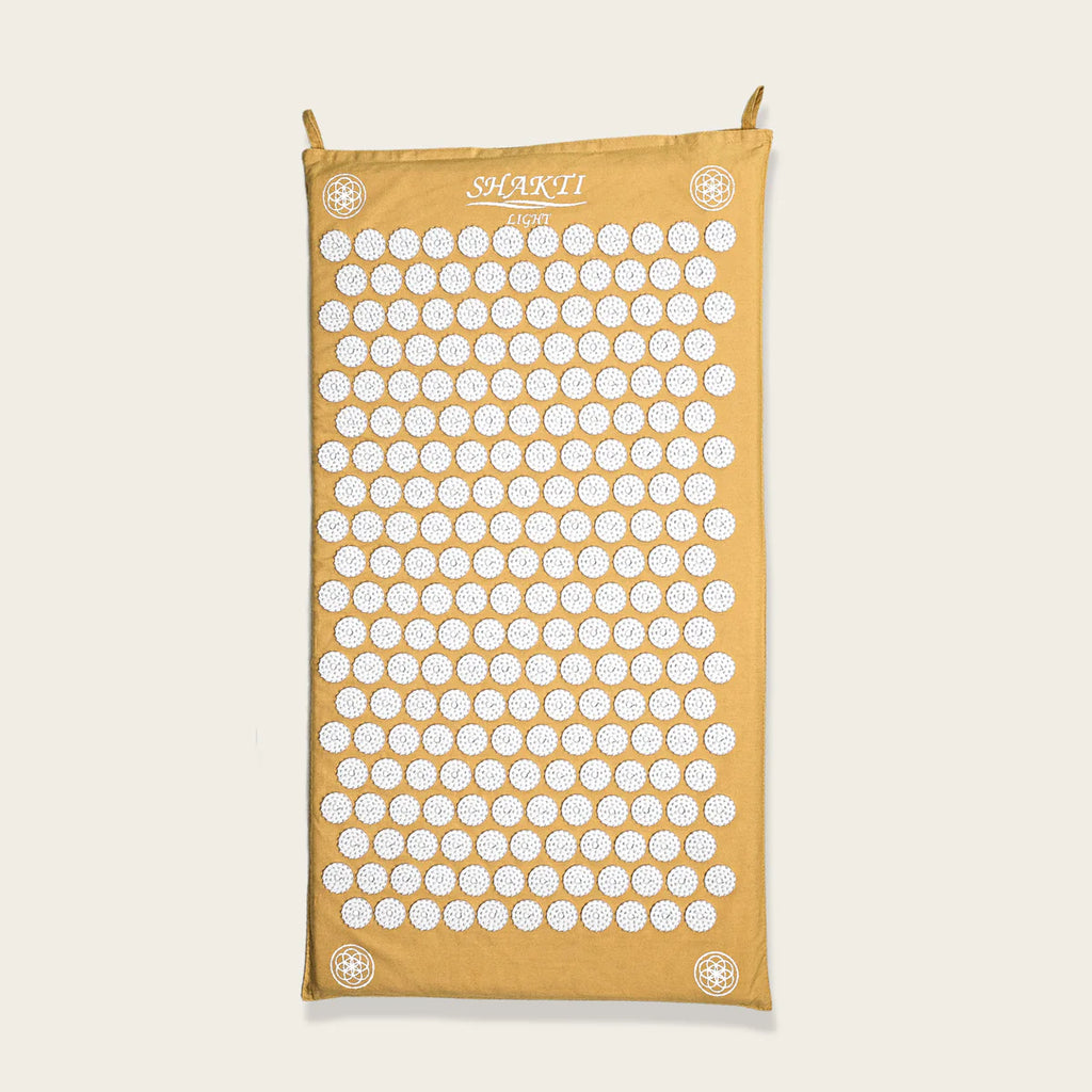 Shakti Acupressure Mat - Light Intensity (Yellow) – Egg & Otter Shakti Acupressure Mat - Light Intensity (Yellow) – Egg & Otter
