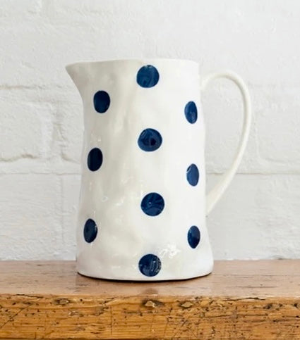 Navy Spot Jug - Medium