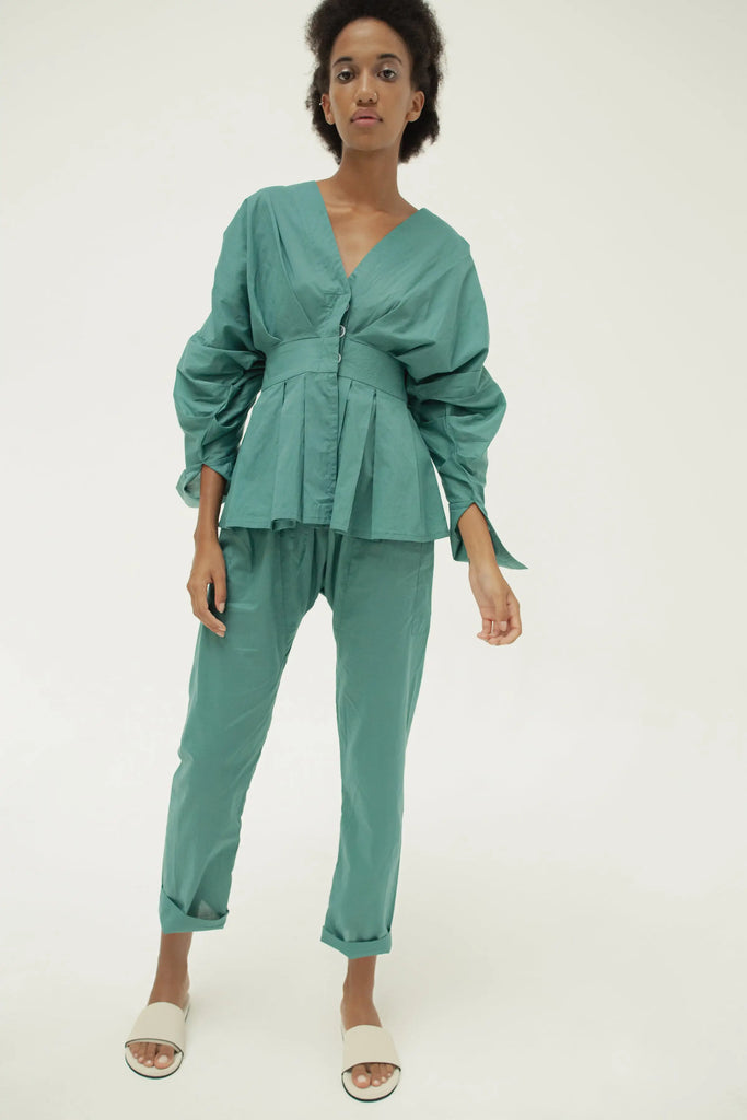 Dusty Green Drawstring Pants