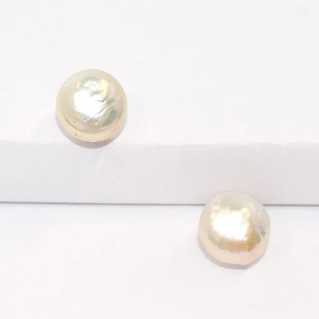 Large Freshwater Pearl Stud Earrings