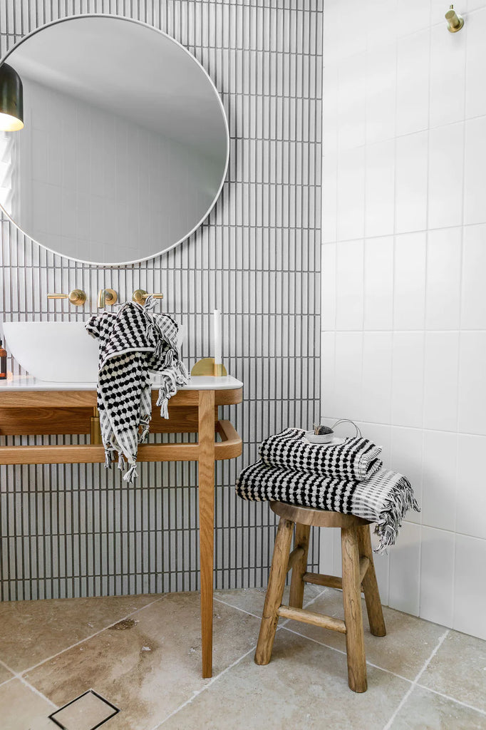 Black + White Pompom Bathroom Bundle